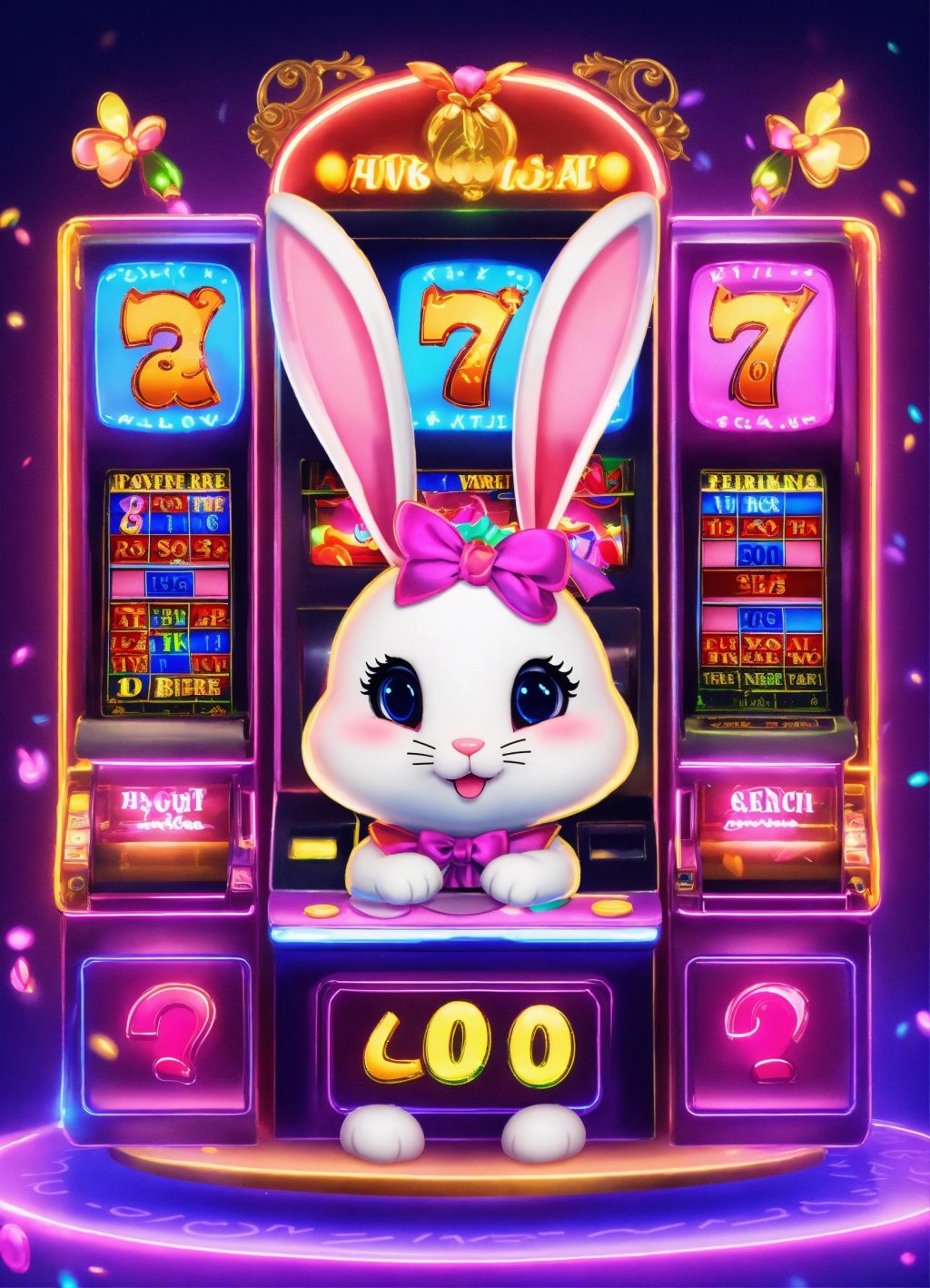 Q version Character cutie rabbit ，slot machine bac